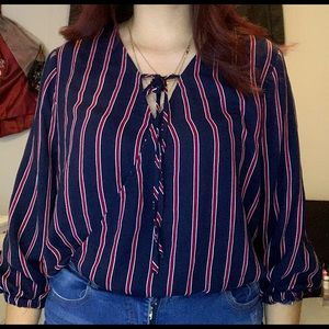 Navy Blue Blouse